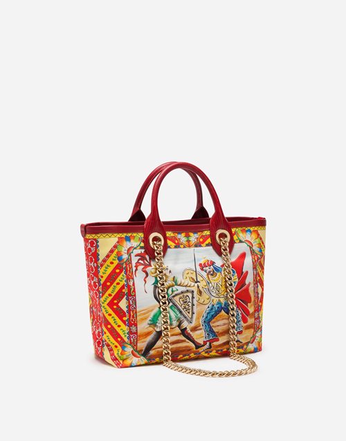 حقيبة Carreto Capri acanvas Tote Bag الساحرة من مجموعة Dolce & Gabbana