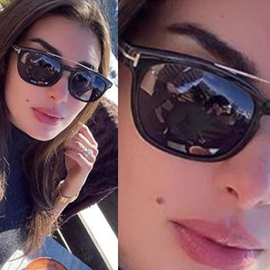 ياسمين صبري اثارت الجدل قبل اشهر بعد ظهور انعكاس صورة ابو هشيمة على نظاراتها