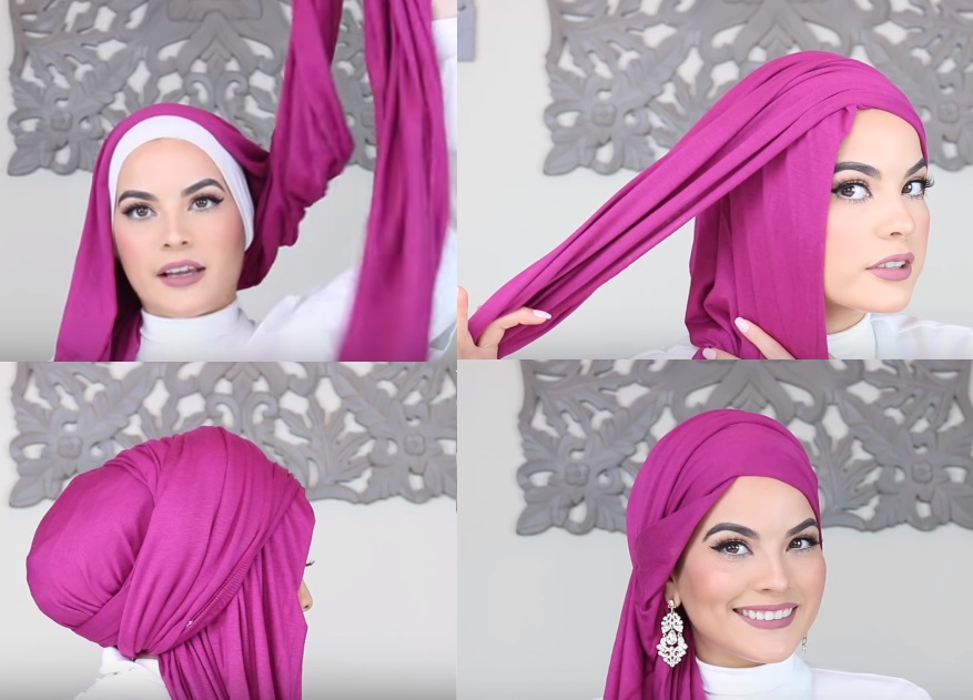 طريقة لف حجاب التوربون.