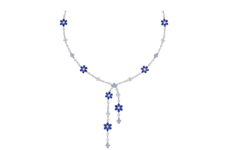 موديلات مجوهرات العروس باللون الازرق من دار Harry Winston 