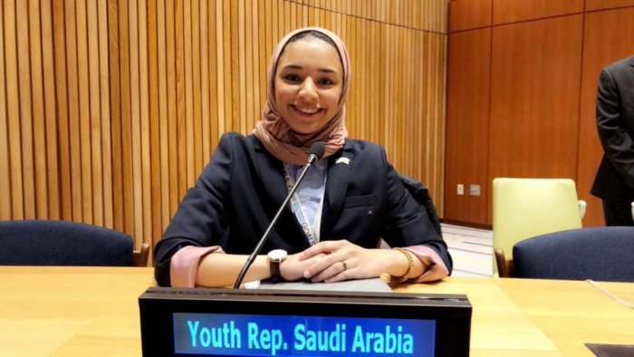  رزان العقيل أول سعودية عربية في مؤتمر الأمم المتحدة للشباب