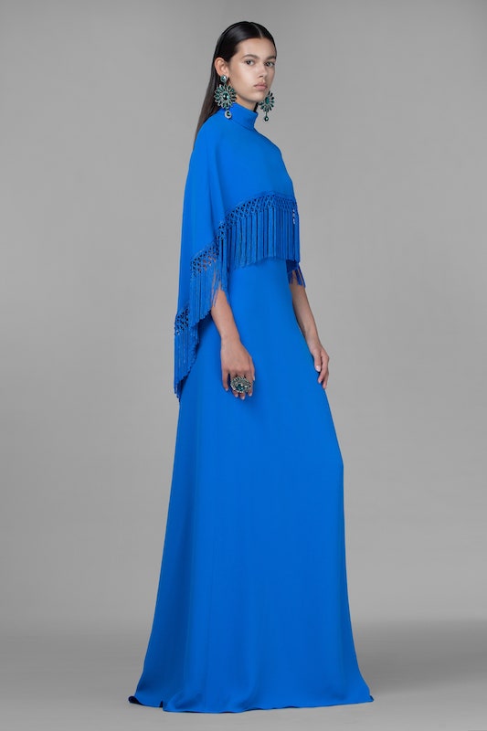  فستان ماكسي باللون الازرق من Andrew Gn