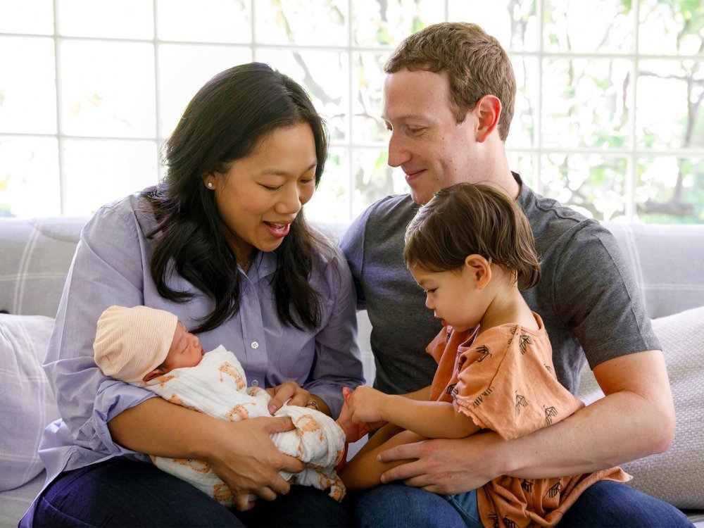 مؤسس فيسبوك مارك زوكربيرغ يعلن مولد طفلتهما الثانية