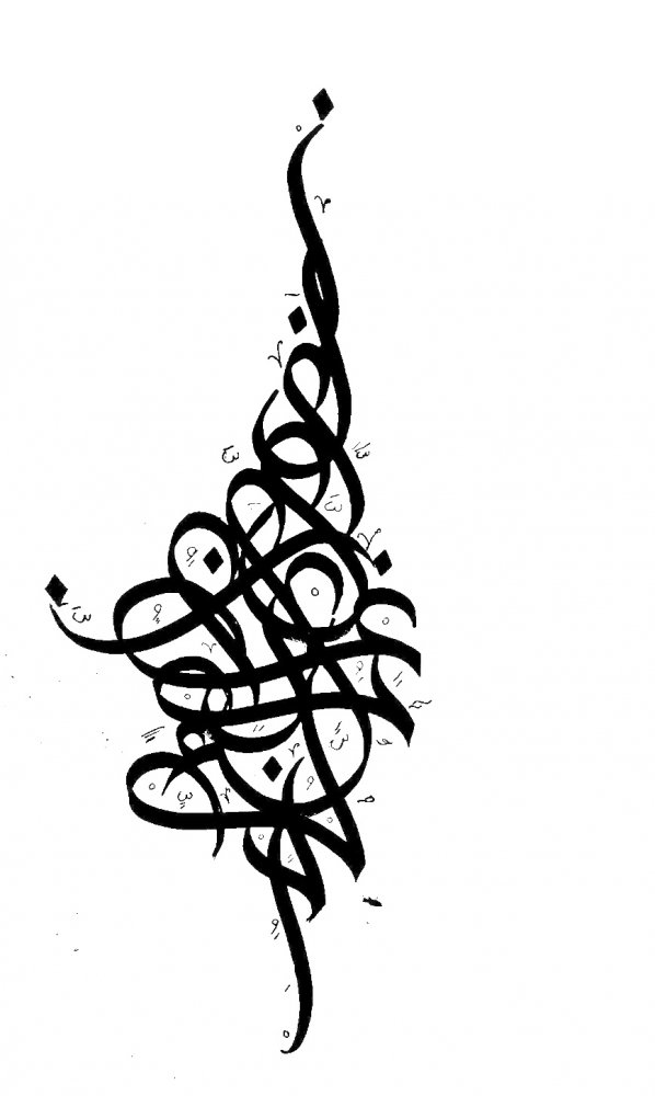  عمل لا للفنان السعودي عبدالله الحسين من مجموعة الخط العربي المصدرabdullh alhussain