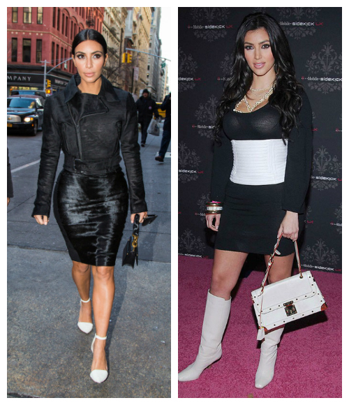 Kim Kardashian - كيم كارداشيان باللون الاسود بين الامس واليوم