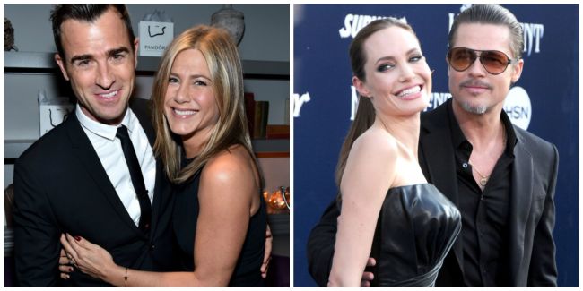 Brad Pitt is divorcing Angelina Jolie, and Jennifer Aniston and Justin Theroux