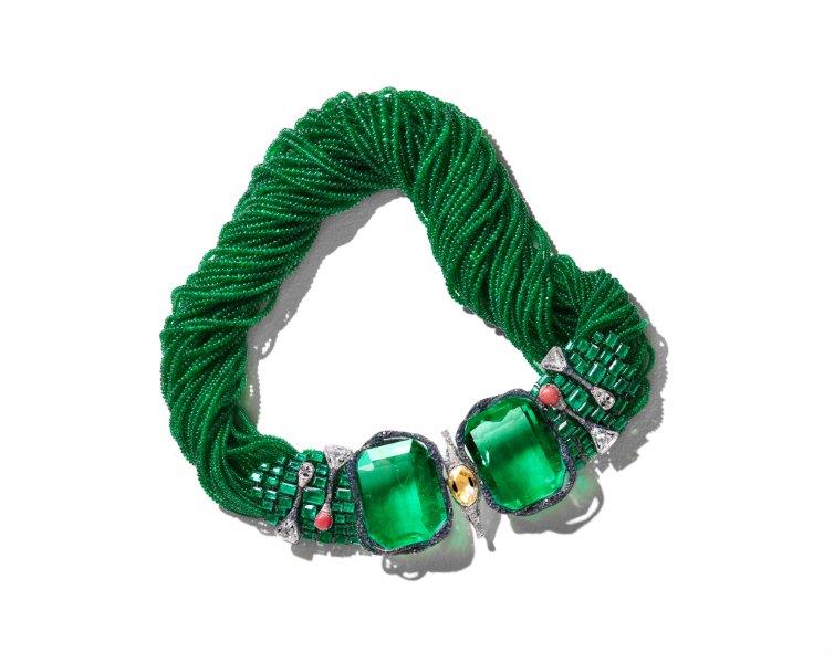  عقد Emerald Architectural Necklace من علامة CINDY CHAO The Art Jewel
