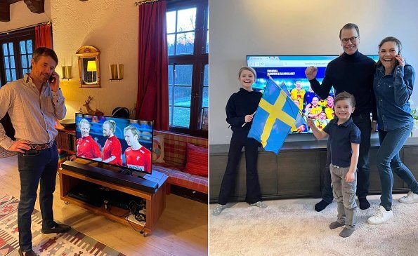 ولي عهد الدنمارك وولية عهد السويد تمنيا التوفيق لبعضهما قبل نهائي بطولة العالم لكرة اليد