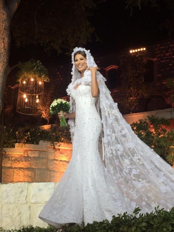  فستان مميز للعروس التونسية ريم السعيدي