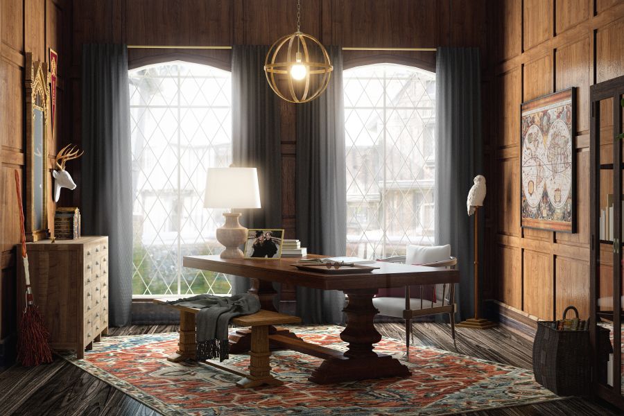 ديكور غرفة مكتب مستوحى من أجواء Harry Potter