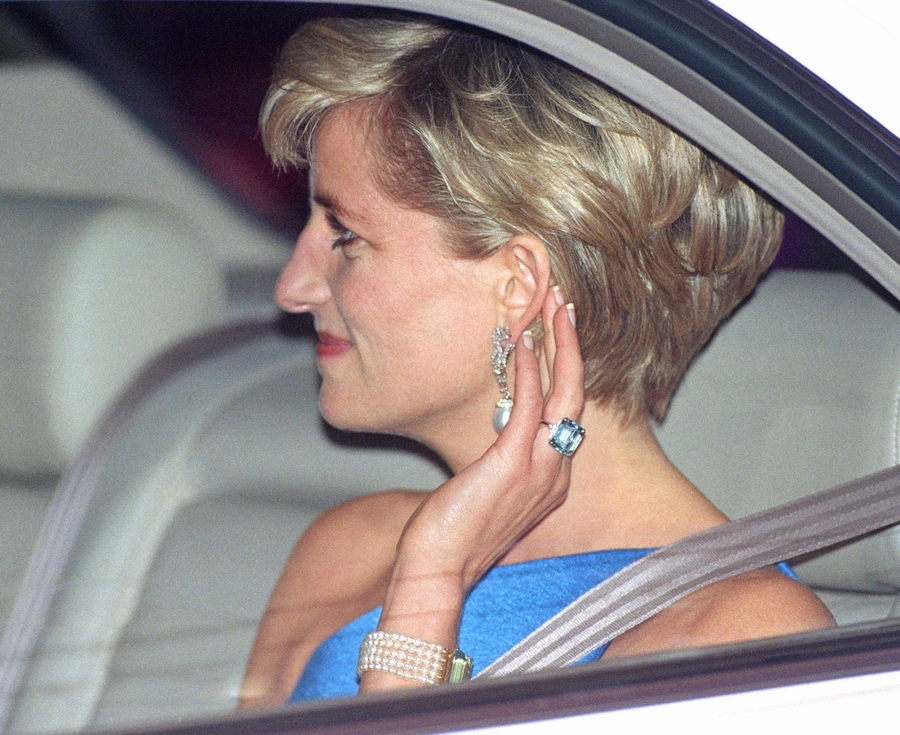  خاتم Princess Diana's Aquamarine Ring