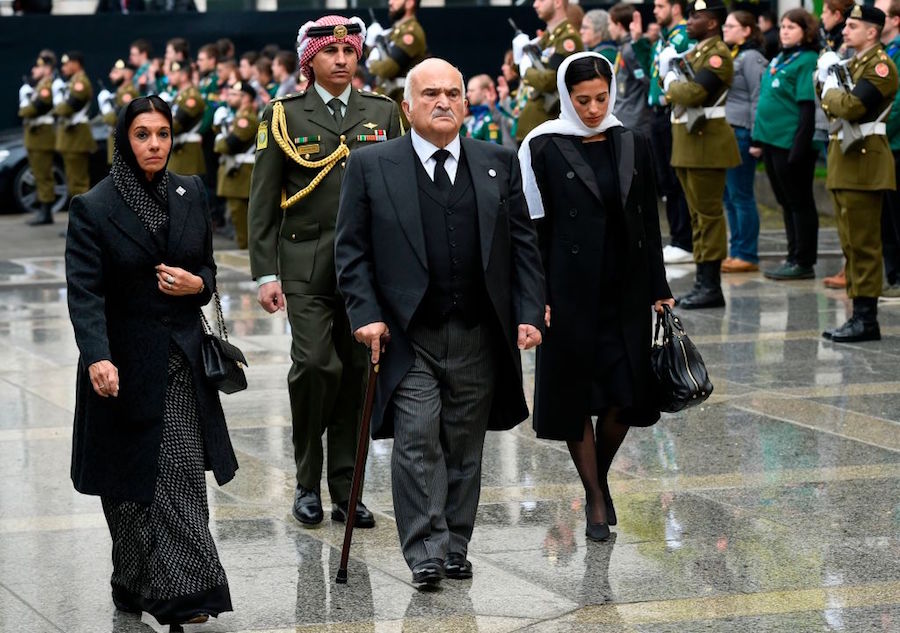  الأمير الحسن بن طلال شارك في جنازة الدوق الأكبر