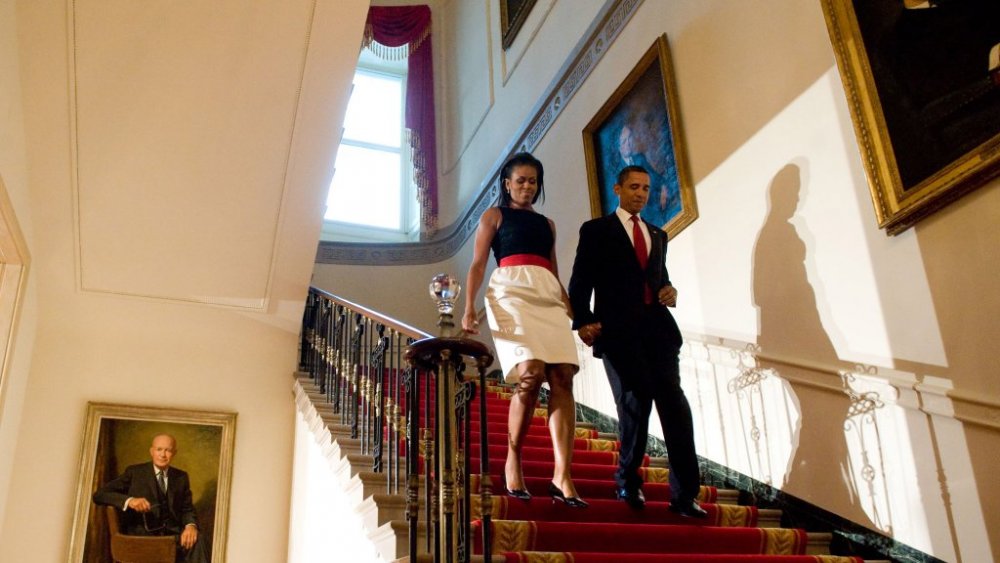 أوباما والسيدة الأولى من داخل البيت الأبيض