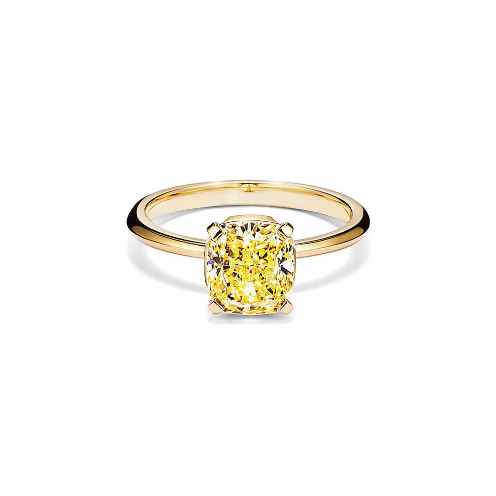 خاتم تيفاني ترو المرصع بالماس الأصفر Tiffany True yellow diamond ring