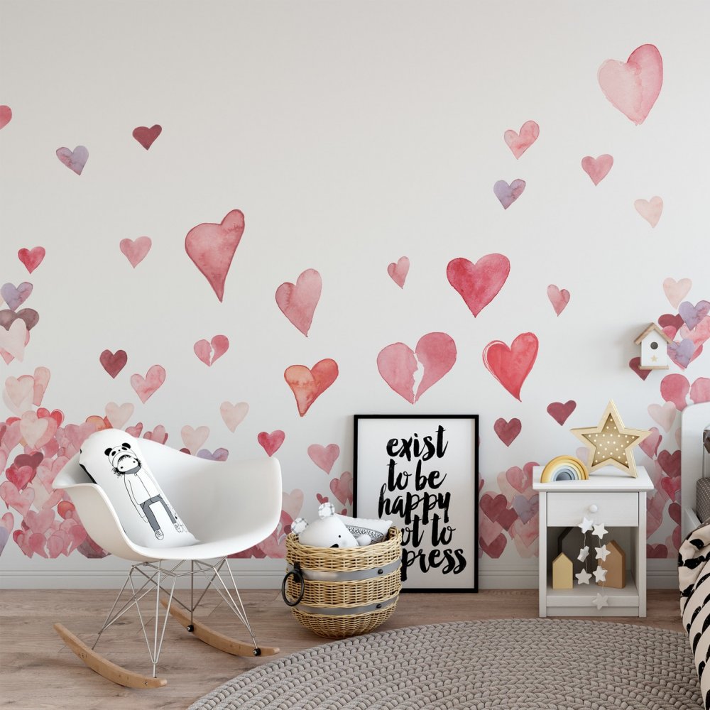 رسومات على جدران غرفة نوم أطفالك في عيد الحب