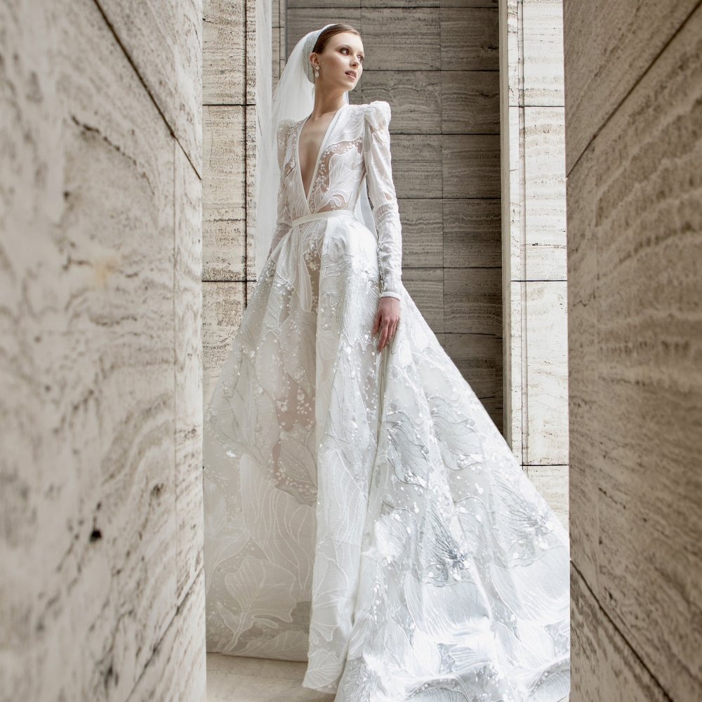  فستان زفاف من تصميم ايلي صعب