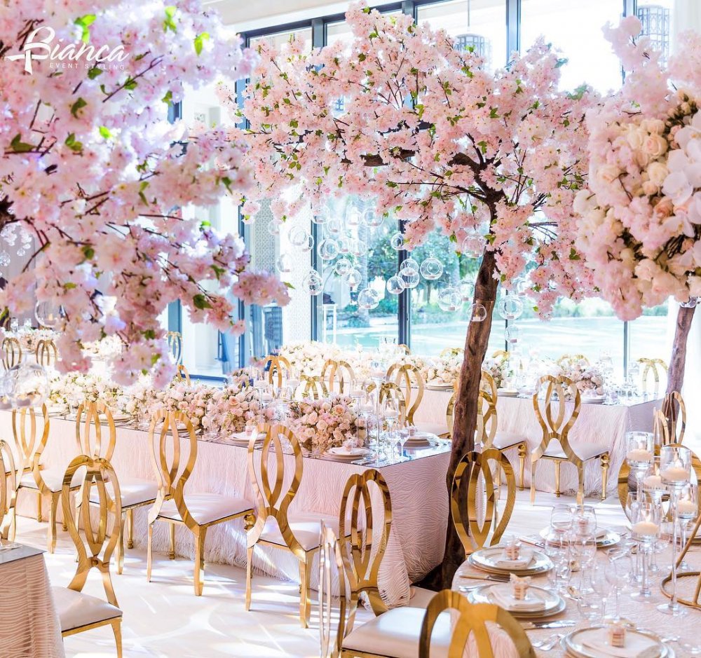  تزيين حفل الزفاف باللون الزهري من تصميم Bianca Events