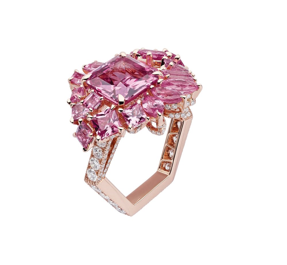 خاتم الياقوت الوردي من ديور Dior