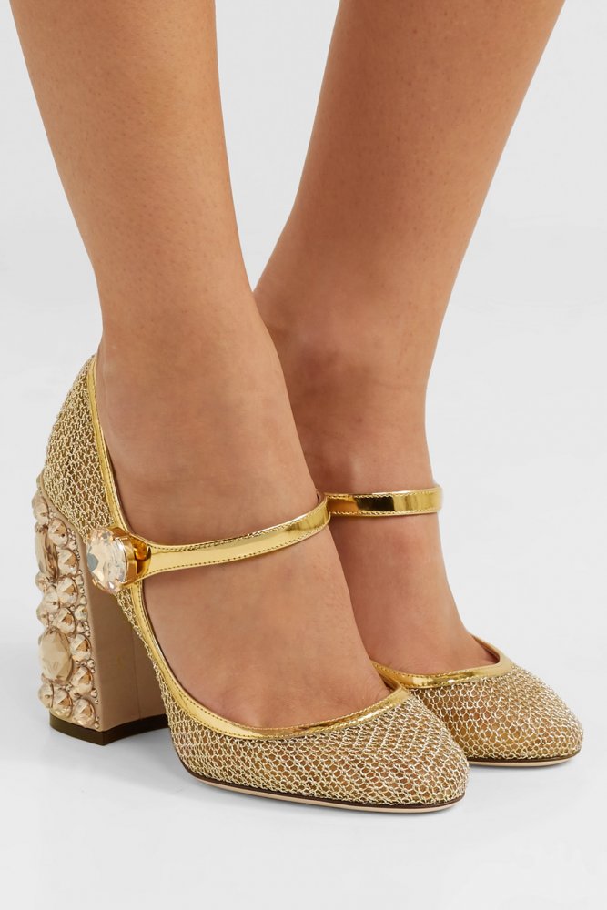  حذاء سهرة كعب عريض من Dolce & Gabbana