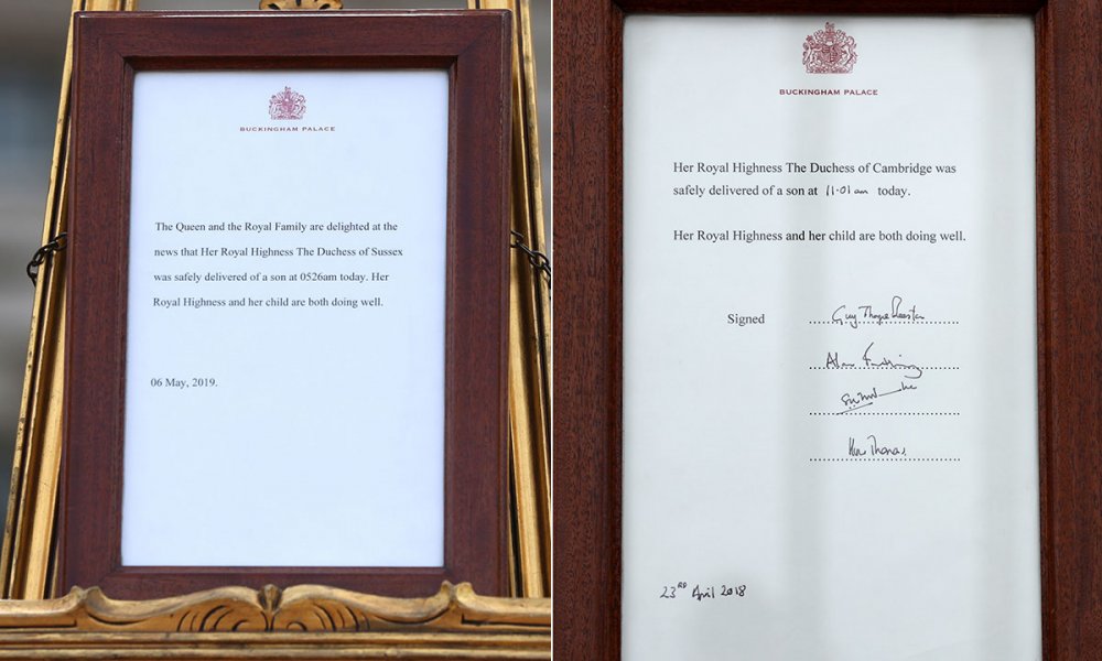 إعلان قصر باكنغهام عن ولادة الطفل الملكي