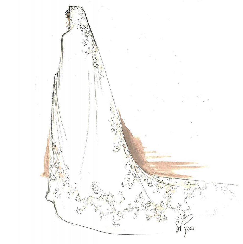 تفاصيل الطرحة التقليدية التي ارتدتها الأميرة حصة بنت سلمان في حفل زواجها