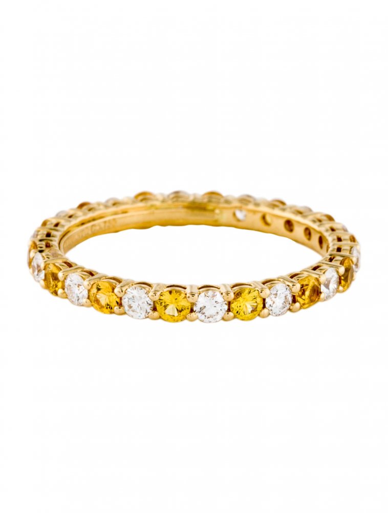 خاتم من الياقوت الأصفر والألماس الأبيض من تيفاني أند كو Tiffany & Co