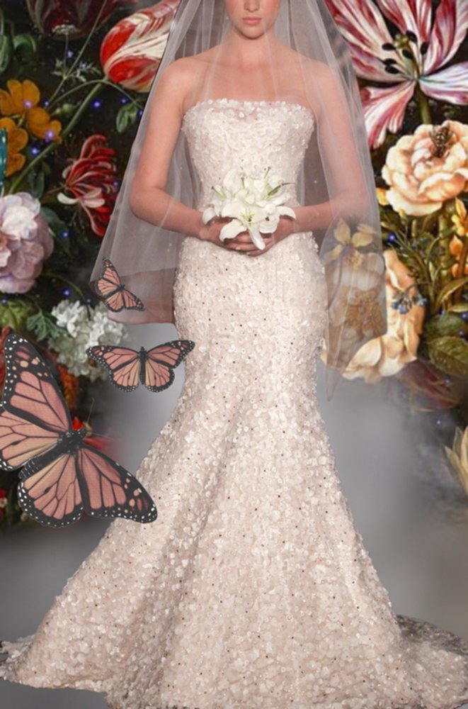 فستان زفاف بقصة الحورية من romona keveza