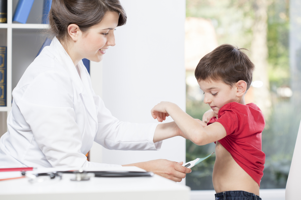 التهاب الغدد الليمفاوية مرتبطة بارتفاع درجة الحرارة المستمر وفقدان الشهية عند الاطفال
