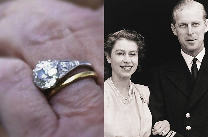 الملكة اليزابيث ترتدي خاتم الزواج