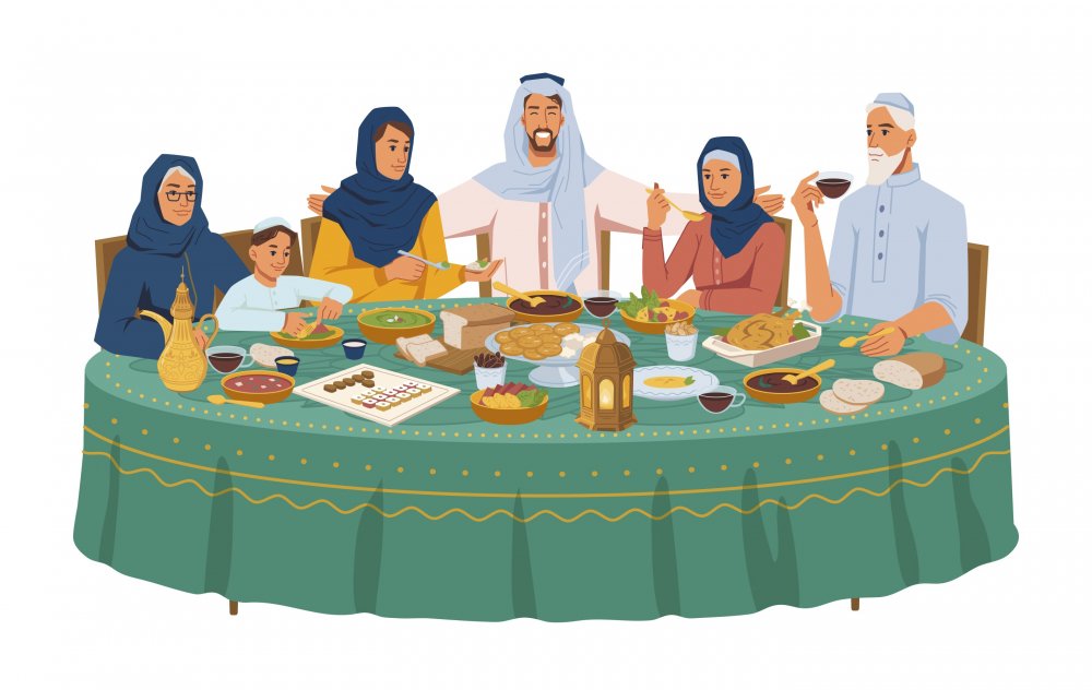 تجمع العائلة حول مائدة عيد الأضحى