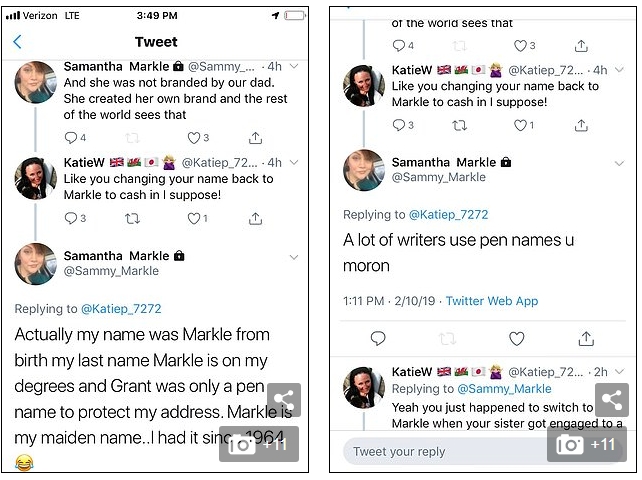 معركة جدلية على تويتر بين مؤيدي سامانثا ماركل وميغان