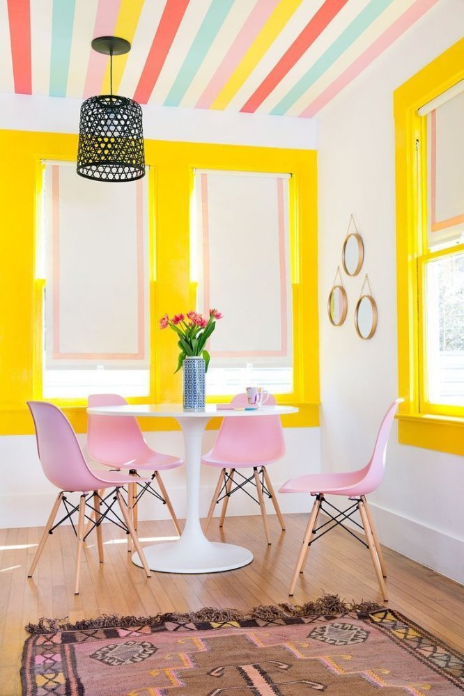 ديكور غرفة طعام بألوان جذابة ومميزة لمظهر عصري مميز