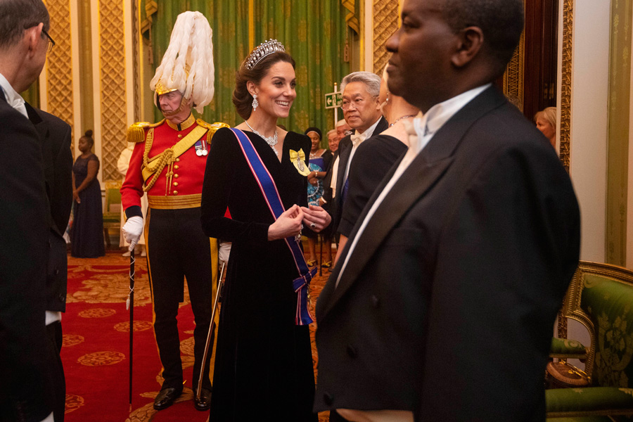  كيت ميدلتون في حفل الاستقبال الدبلوماسي السنوي في قصر باكنغهام