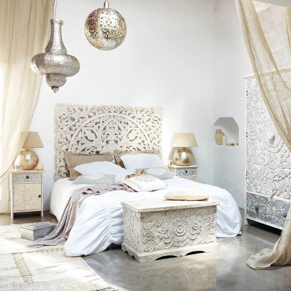 ⁨تصاميم الأثاث المغربي لغرفة نوم مميزة⁩