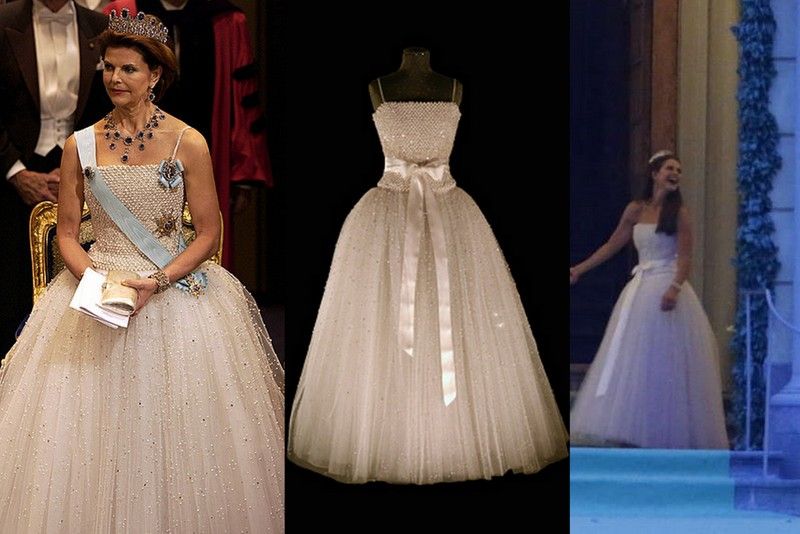 الأميرة مادلين تستعير فستان الزفاف الثانى من والدتها الملكة سيلفيا