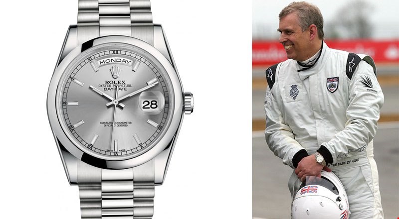 الأمير أندرو يرتدي ساعة " Rolex Day-Date" منذ أكثر من 25 عاما