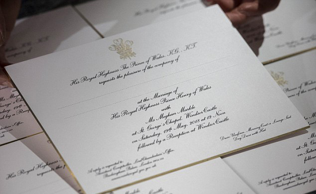 صورة دعوة زفاف الأميرة يوجين
