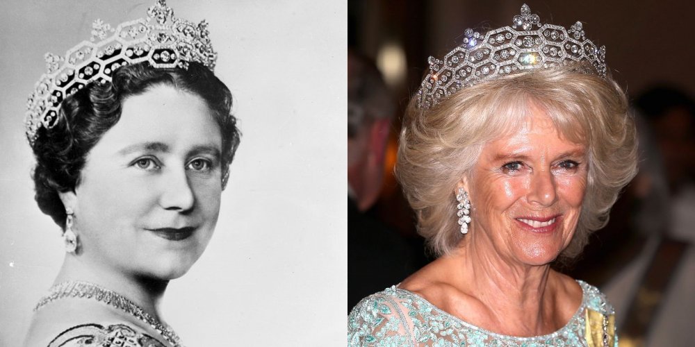 تاج The Greville tiara تعود ملكيته الى الملكة الأم