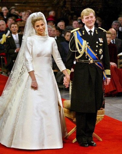 الملكة ماكسيما والملك ويليام ألكسندر في حفل زفافهما