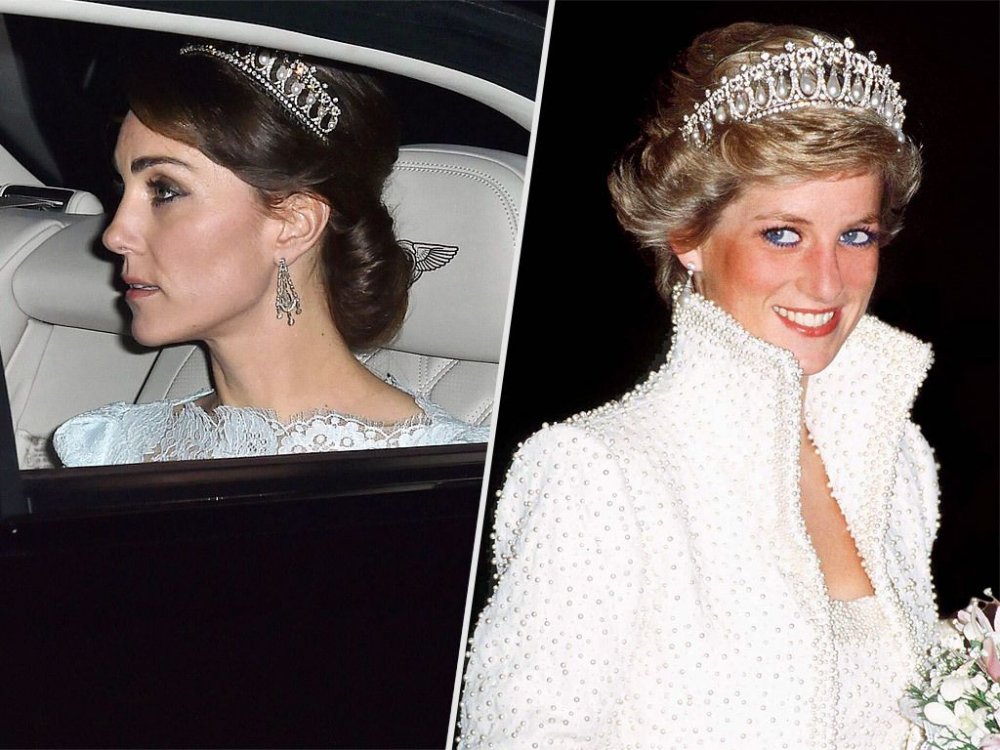 كيت ميدلتون ترتدي التاج المفضل لدى الأميرة ديانا
