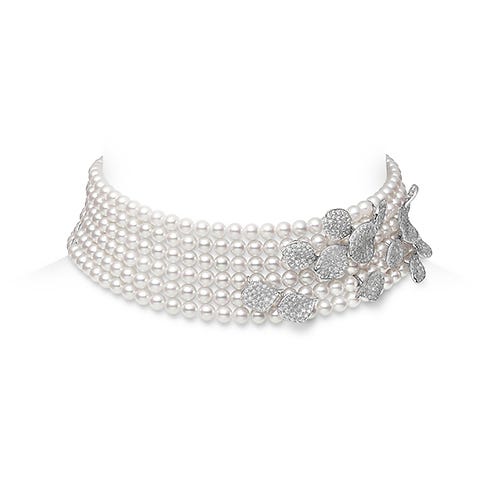 Akoya Cultured Pearl, Diamond 18K White Gold