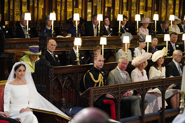 الملكة جلست في نفس المكان أثناء زفاف الأمير هاري وميغان ماركل