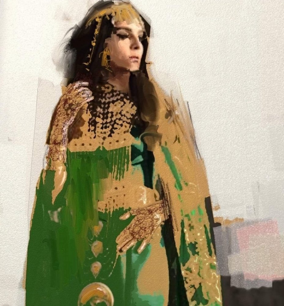  لوحة العروس من عمل الفنانة الإماراتية فاطمة لوتاه المصدر متحف الفن الخليجي