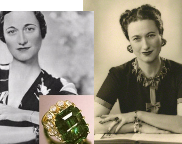 قدّم الملك إدوارد الثامن خاتم خطوبة من Cartier يحمل حجر زمرّد لحبيبته Wallis Simpson.