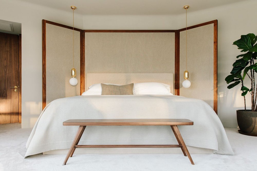 تصاميم أثاث minimalist بخطوط مستقيمة وواضحة لديكور غرفة نوم عصرية