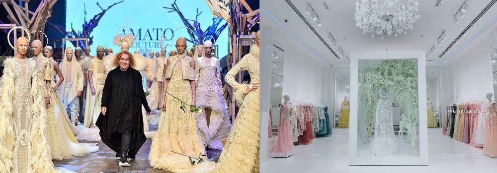 مصمم فساتين زفاف في دبي amato couture
