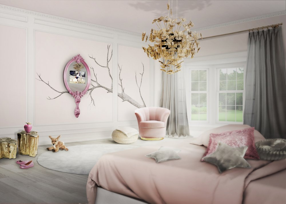 ديكور غرفة نوم باللون الوردي الناعم