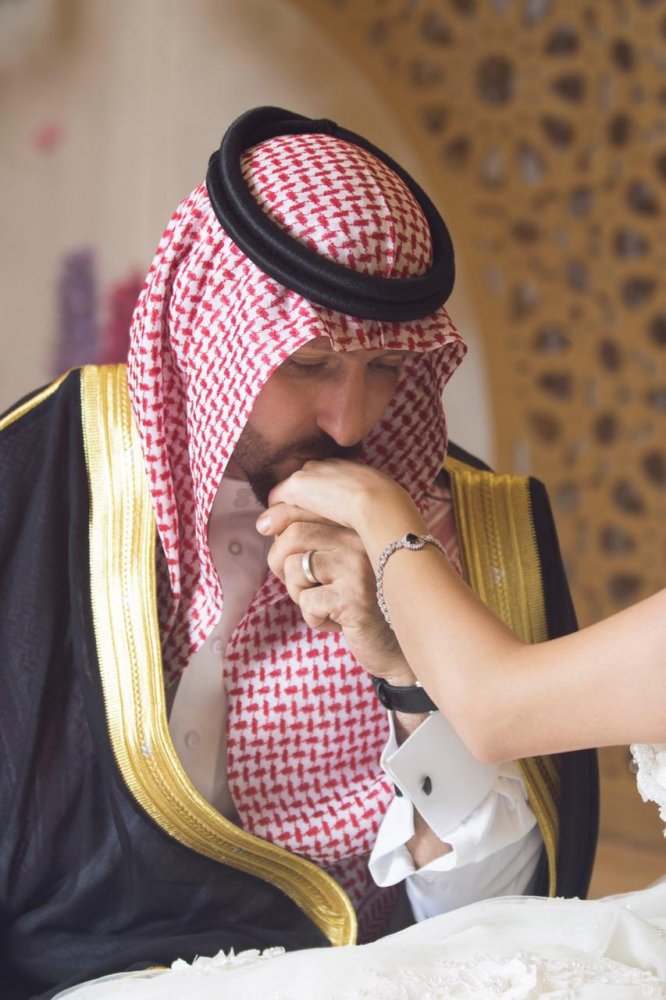لقطة لعروسين من المصورة السعودية مرام سامي