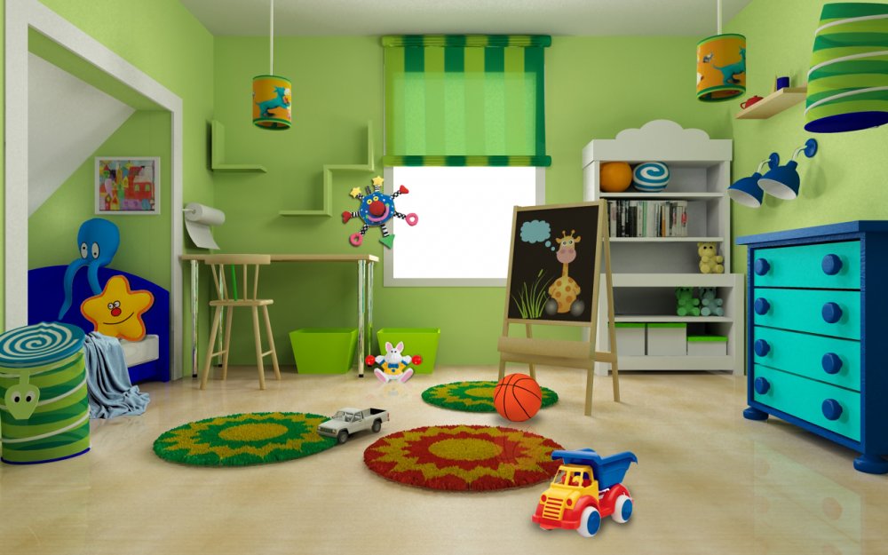 ألوان جذابة ورسومات مرحة لديكورات غرف أطفال مميزة