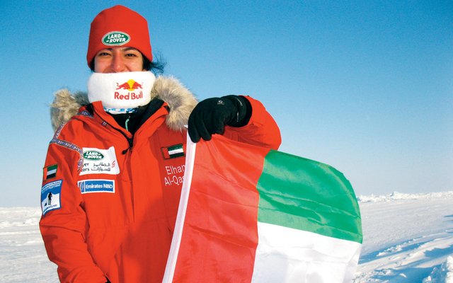 إلهام القاسمي.. أول امرأة عربية تصل إلى القطب الشمالي